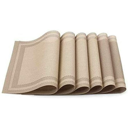 Set of 4 Woven Insulation Pad Home Dining Table Bowl Kitchen Placemats Place Mat